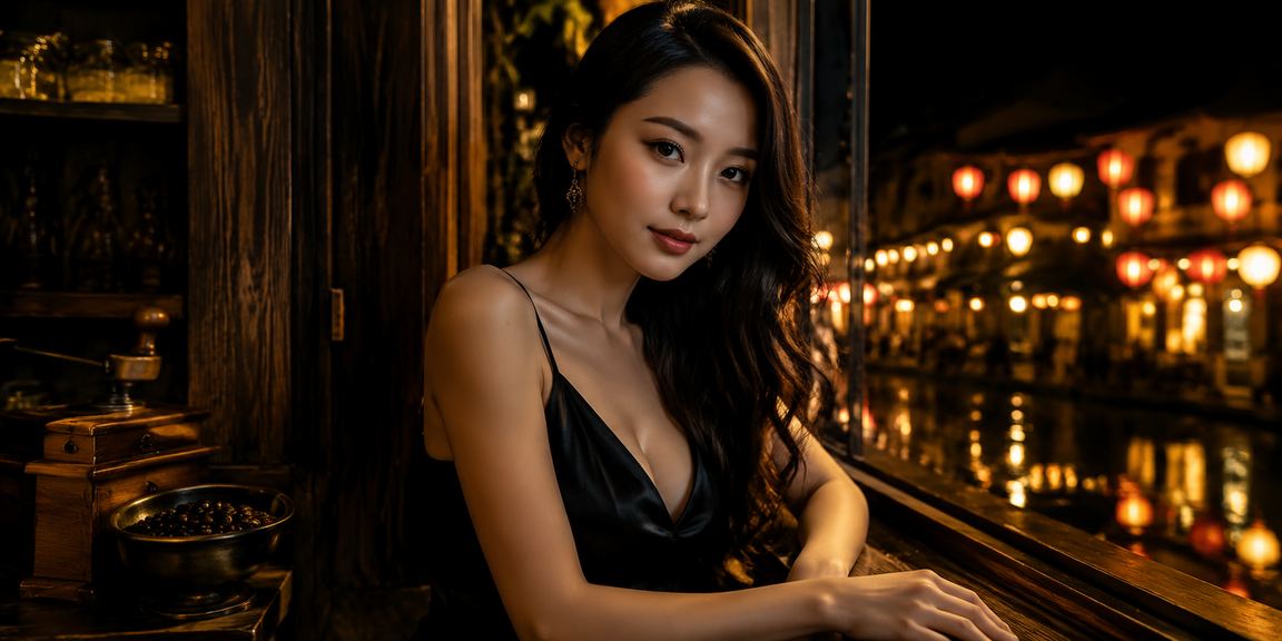 Người dùng tại Hội An nạp tiền cá cược qua ứng dụng ngân hàng trên điện thoại bên ly cà phê
